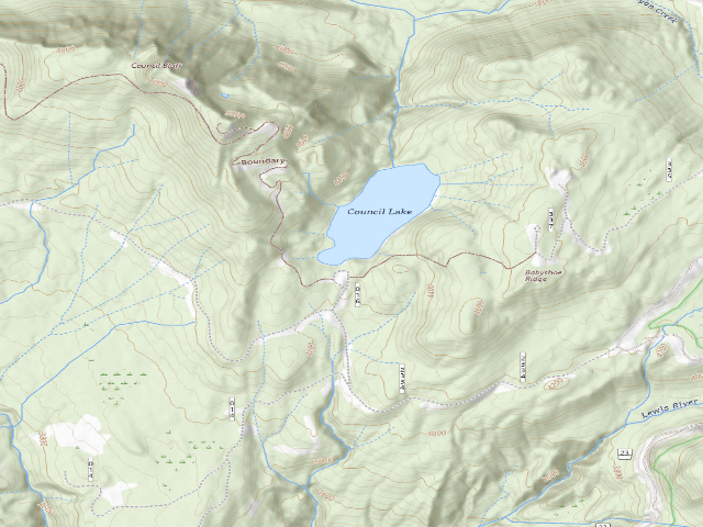 USGS topographic map of Council Lake Cg