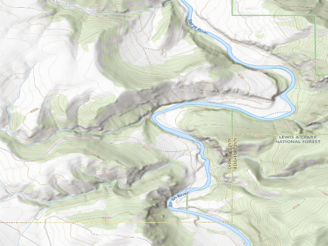 USGS topographic map of County Line Boat Camp