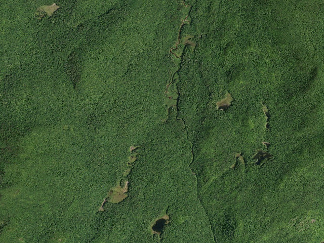 Aerial image of County Line Brook Trail Campsite (Siamese Ponds Wilderness)