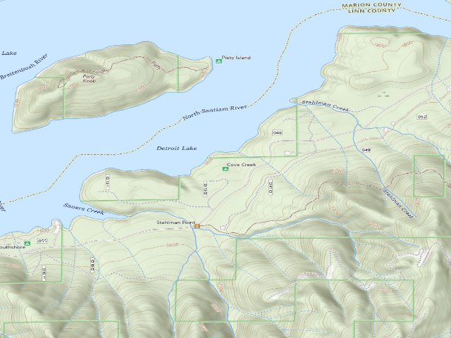 USGS topographic map of Cove Creek