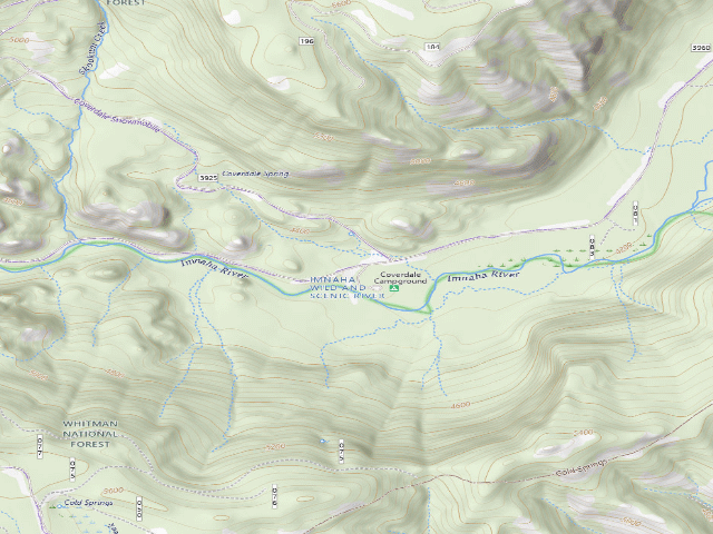 USGS topographic map of Coverdale Campground