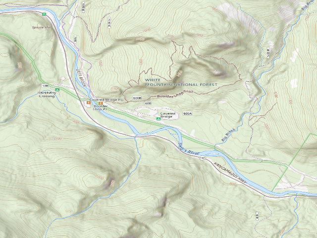 USGS topographic map of Covered Bridge