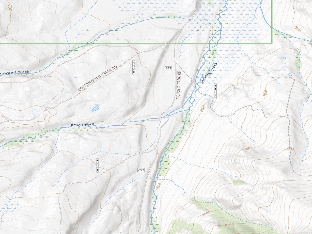 USGS topographic map of Cow Camp
