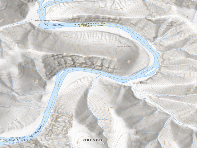 USGS topographic map of Cow Camp