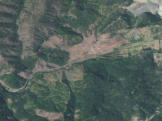 Aerial image of Cow Creek Back Country Byway