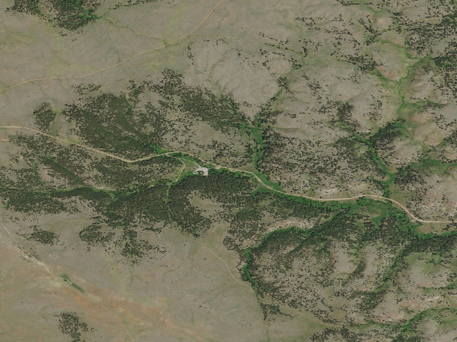 Aerial image of Cow Creek Campground
