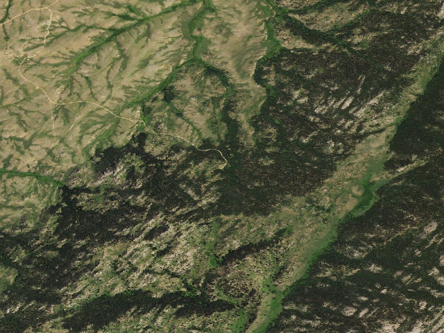 Aerial image of Cow Creek Mountain PAA — Cow Creek Mountain Trail head