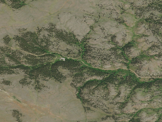 Aerial image of Cow Creek