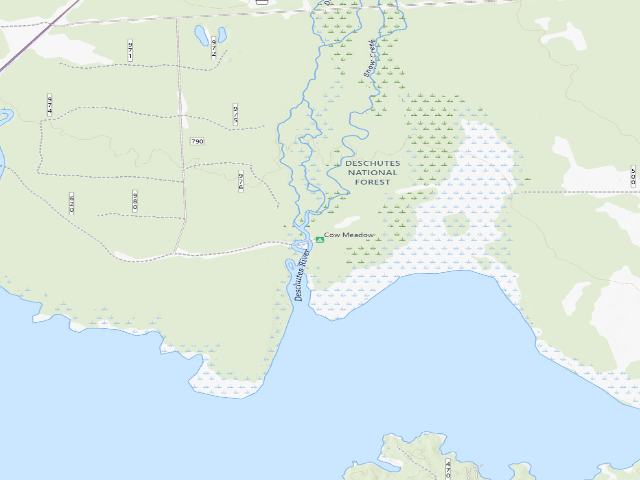 USGS topographic map of Cow Meadow
