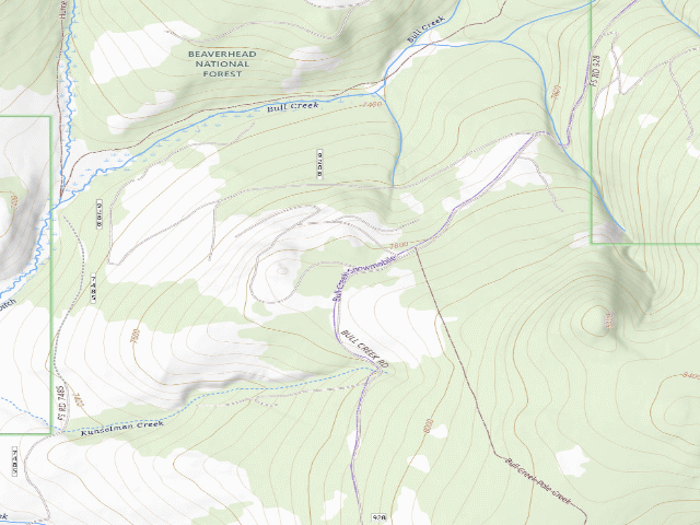 USGS topographic map of Cow Roll Spot