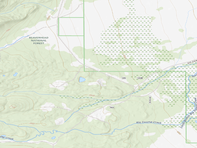 USGS topographic map of Cow Streak