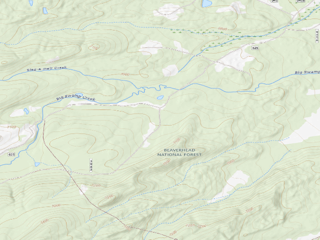 USGS topographic map of Cow Trails