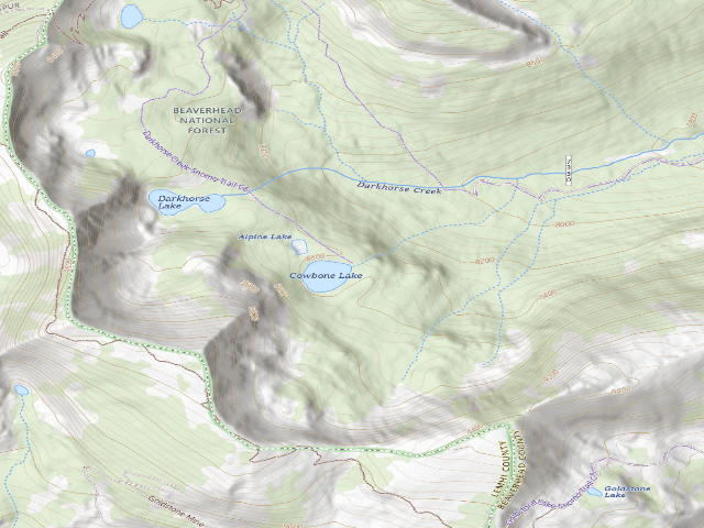 USGS topographic map of Cowbone