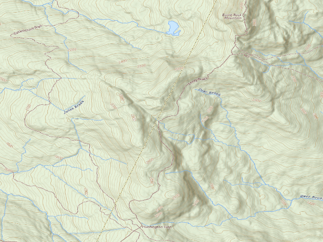 USGS topographic map of Cowie's Cove Shelter