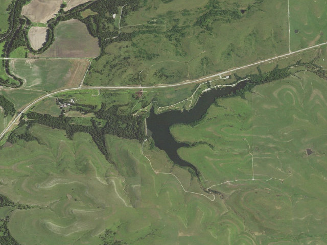 Aerial image of Cowley State Fishing Lake