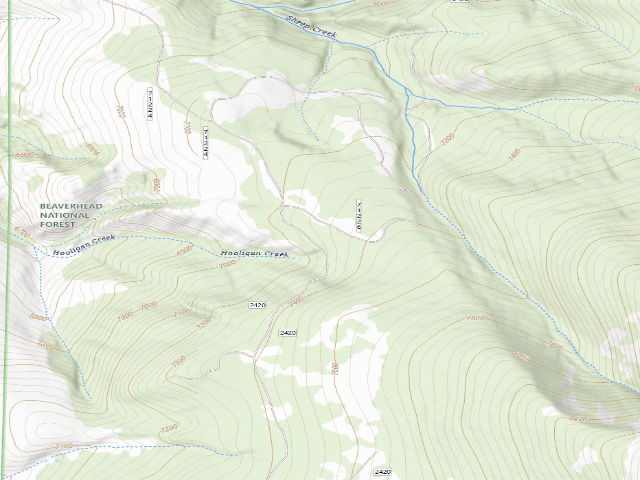 USGS topographic map of Cows