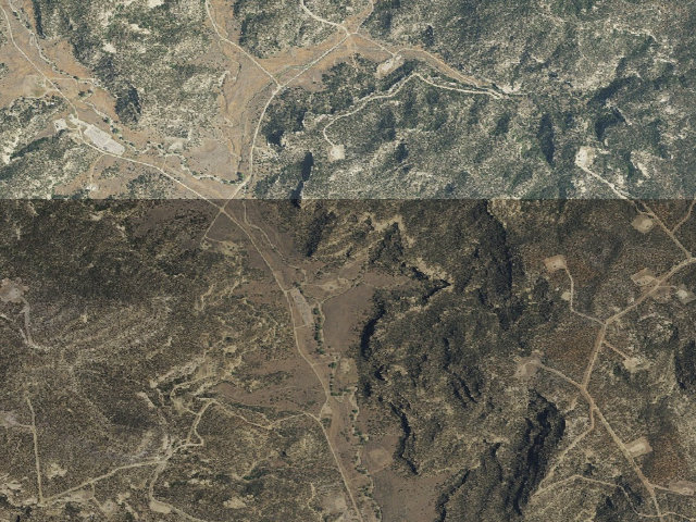 Aerial image of Cox Canyon Arch Primitive Campsite
