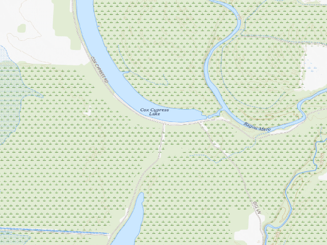USGS topographic map of Cox Cypress Access Camping Area #3