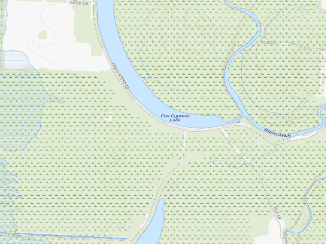 USGS topographic map of Cox Cypress Access Camping Area #5