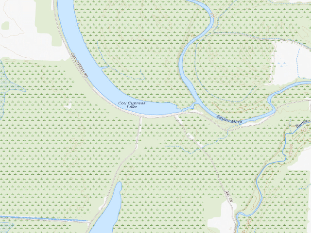 USGS topographic map of Cox Cypress Access Camping Area #7