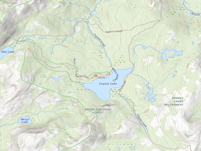 USGS topographic map of Coyote Camp 1