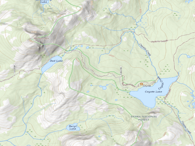 USGS topographic map of Coyote Camp 2