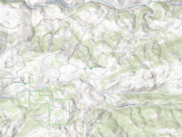 USGS topographic map of Crab Flats Cg