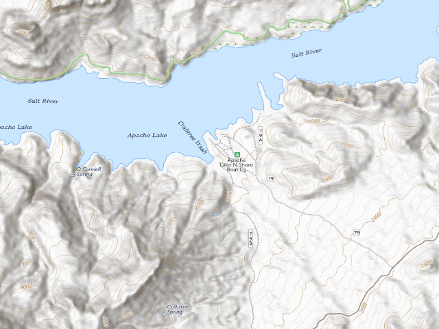 USGS topographic map of Crabtree Wash Dispersed