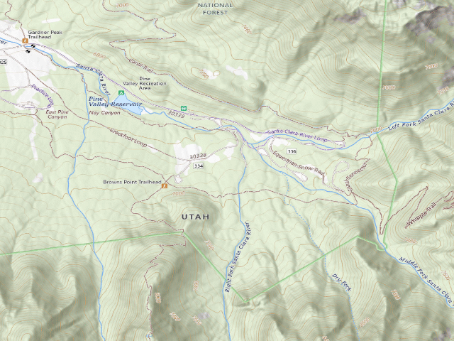 USGS topographic map of Crackfoot Campground