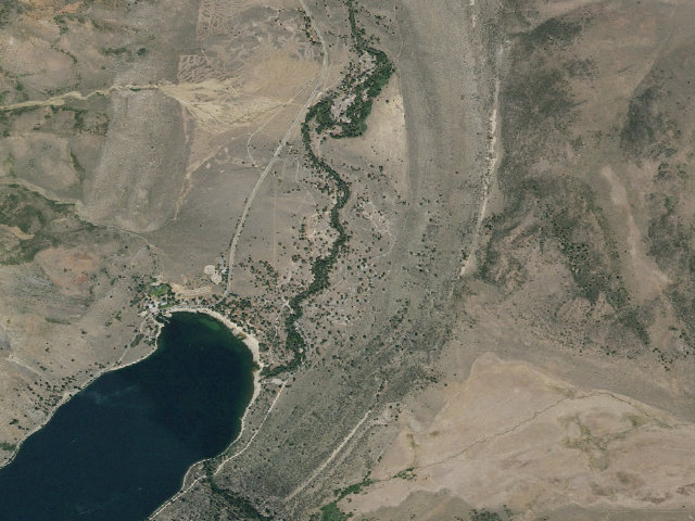 Aerial image of Crags Campground