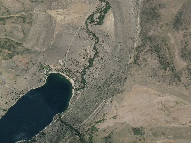Aerial image of Crags Group Campground