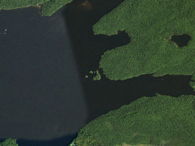 Aerial image of Cranberry Lake Campsite 11 (Cranberry Lake Wild Forest)