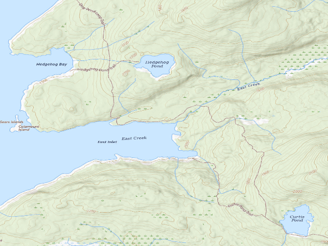 USGS topographic map of Cranberry Lake Campsite 14 (Cranberry Lake Wild Forest)