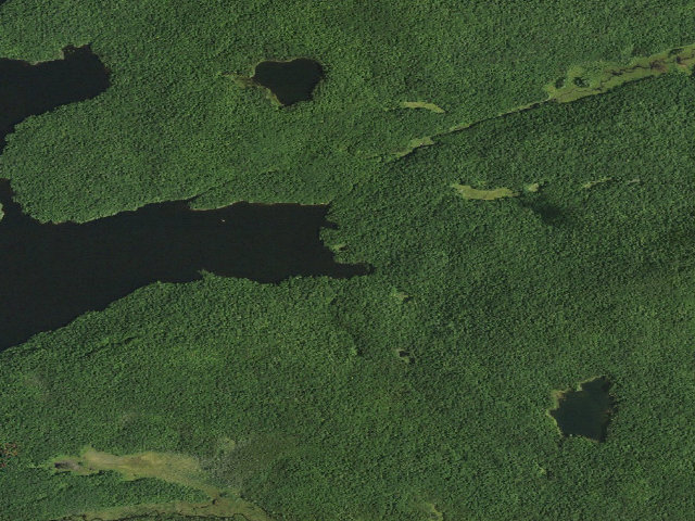 Aerial image of Cranberry Lake Campsite 15 (Cranberry Lake Wild Forest)