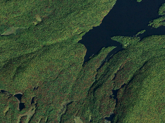 Aerial image of Cranberry Lake Campsite 18 (Five Ponds Wilderness)