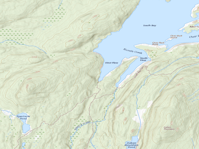 USGS topographic map of Cranberry Lake Campsite 18 (Five Ponds Wilderness)