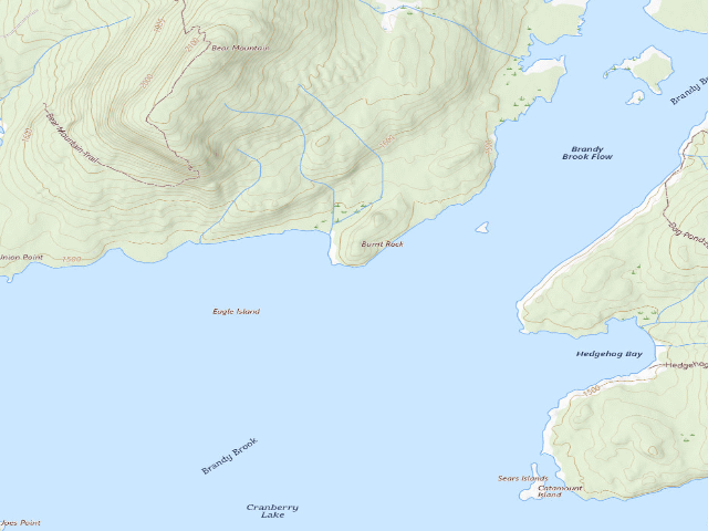 USGS topographic map of Cranberry Lake Campsite 3 (Cranberry Lake Wild Forest)