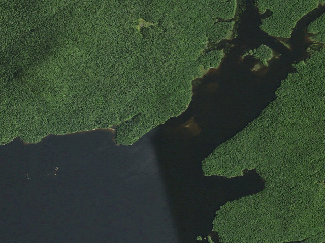 Aerial image of Cranberry Lake Campsite 4 (Cranberry Lake Wild Forest)