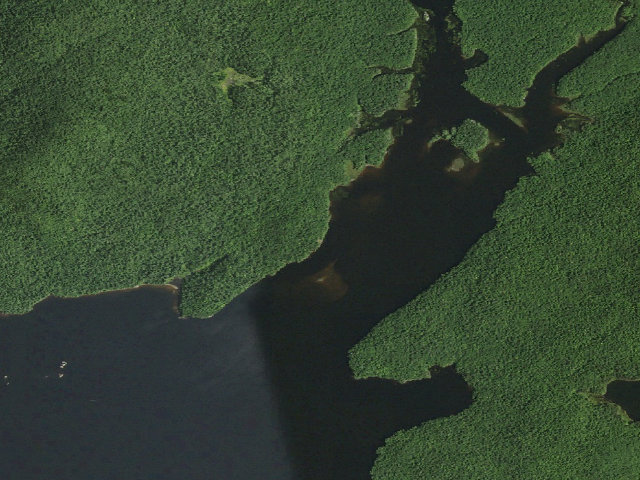 Aerial image of Cranberry Lake Campsite 5 (Cranberry Lake Wild Forest)