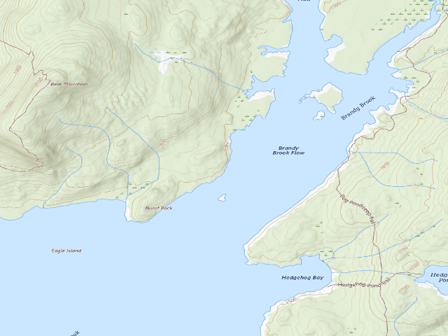 USGS topographic map of Cranberry Lake Campsite 5 (Cranberry Lake Wild Forest)