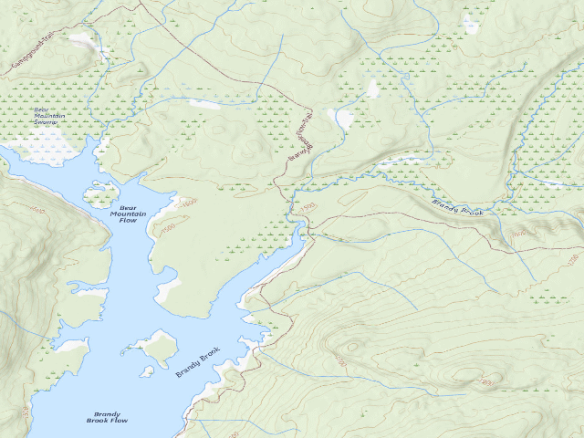 USGS topographic map of Cranberry Lake Campsite 6 B (Cranberry Lake Wild Forest)