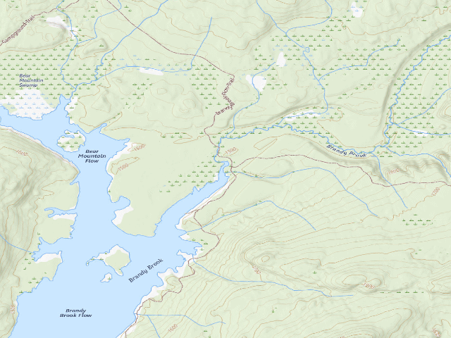 USGS topographic map of Cranberry Lake Campsite 6 (Cranberry Lake Wild Forest)