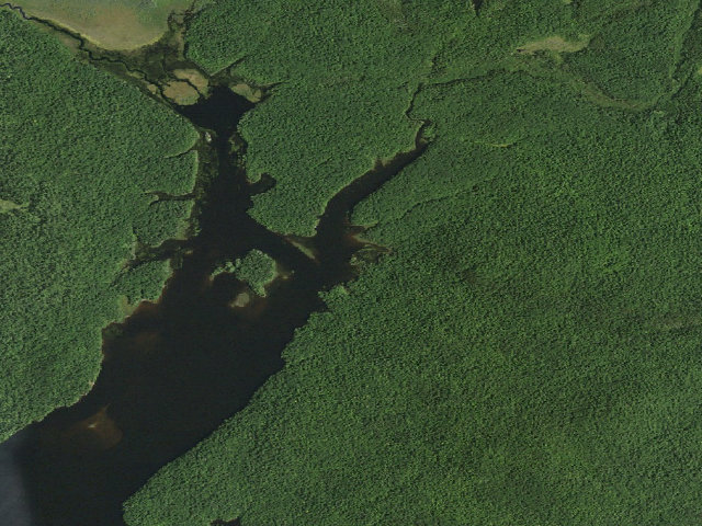 Aerial image of Cranberry Lake Campsite 7 (Cranberry Lake Wild Forest)