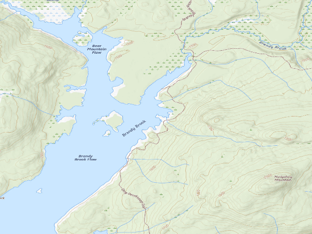 USGS topographic map of Cranberry Lake Campsite 7 (Cranberry Lake Wild Forest)