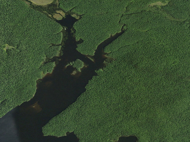 Aerial image of Cranberry Lake Campsite 9 (Cranberry Lake Wild Forest)
