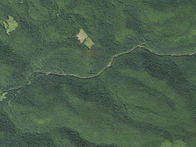 Aerial image of Cranberry River Campsites
