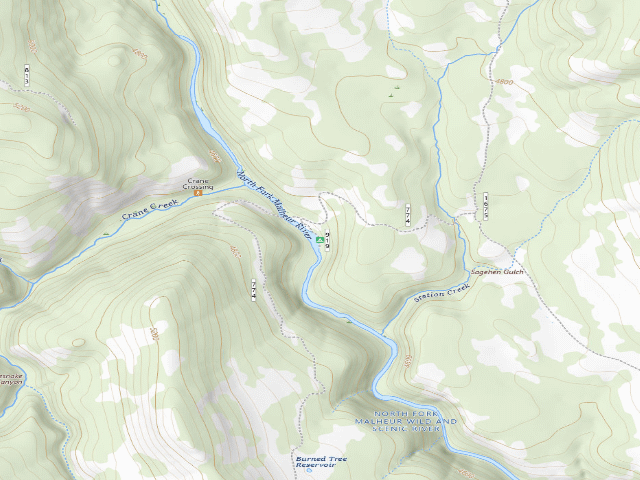 USGS topographic map of Crane Crossing
