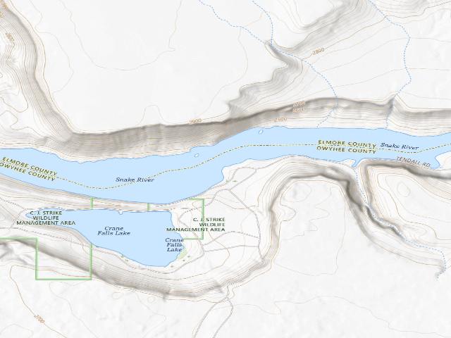 USGS topographic map of Crane Falls East