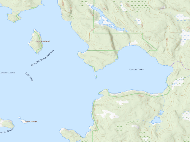 USGS topographic map of Crane Lake Site 1