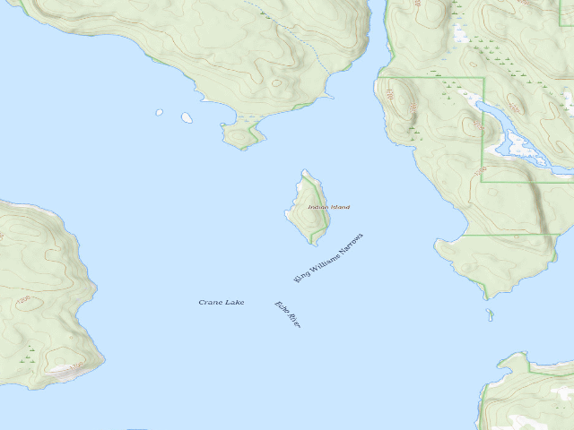USGS topographic map of Crane Lake Site 2